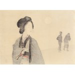 Tomioka Eisen (1864 - 1905), Frau und Gefangener, 1900