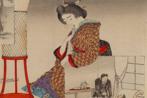 Tomioka Eisen (1864 - 1905), Deszczowa jesień, 1897