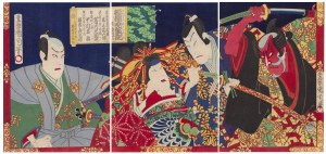 Toyohara Chikanobu (1838 - 1912 ), Dobro i zło , 1874