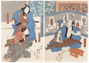 Utagawa Kuniyoshi (1797 - 1861 ), Kolekcjoner, 1848