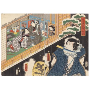 Utagawa Kunisada (1786 - 1864 ), The Story of Yasaburo , 1857