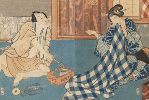 Utagawa Kunisada (1786 - 1864 ), Szuka rzemiosła , 1855