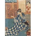 Utagawa Kunisada (1786 - 1864 ), À la recherche d'un métier, 1855