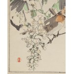 Watanabe Seitei (1852 - 1918 ), Japanese pipits on a robinia branch, 1890