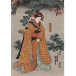 Utagawa Kuniyoshi (1797 - 1861 ), Męskie konkury , 1847