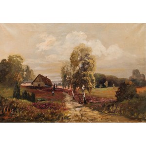 F. ROTHER, LANDSCAPE WITH A LONE HOUSE, mid-20th century.