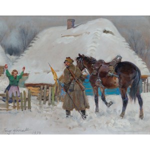 Jerzy KOSSAK, POWITANIE UŁANA, 1939