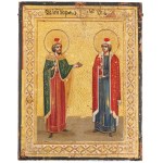 IKON, HOLY BORYS AND GLEB, Russia, after 1870