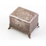 SUGAR BOX, Austria, Vienna, after 1867, Silver, sample , inside gilded, weight 408 g, 9 x 13.5 x 10.5 cm