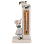 TERMOMETER WITH GIRL AND SICKLE, Thuringia, Ilmenau, Metzler & Orloff, after 1890