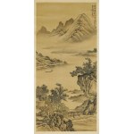 LANDSCAPE WITH RIVER, China, mid-20th century.