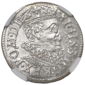 Sigismund III, 3 groschen 1619, Riga - NGC MS62