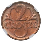 II RP, 2 haliere 1936 - NGC MS66 RB