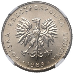 PRL, 20 zloty 1989 - NGC MS68