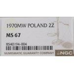 People's Republic of Poland, 2 gold 1970 Berry - NGC MS67