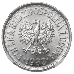 PRL, 1 zloty 1983 - NGC MS67