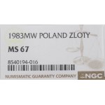 PRL, 1 zloty 1983 - NGC MS67