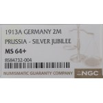Germany, Preussen, 2 mark 1913 - 25 years of Wilhelm II reign NGC MS64+