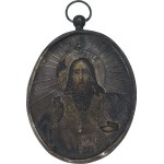 Russia, Travel icon 19th century St. Vasily - silver