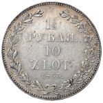 Congress Poland, Nicholas I, 1-1/2 rouble=10 zloty 1833, Petersburg