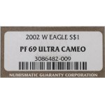 USA, Dollar 2002 - NGC PF69 Ultra Cameo silver ounce
