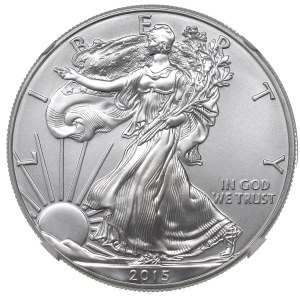 USA, Dollar 2015 W - Silberunze NGC MS69
