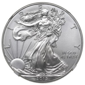 USA, Dollar 2015 W - ounce of silver NGC MS69