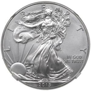 USA, Dollar 2015 W - Silberunze NGC MS69