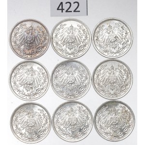 Germany, Lot 1/2 mark 1915
