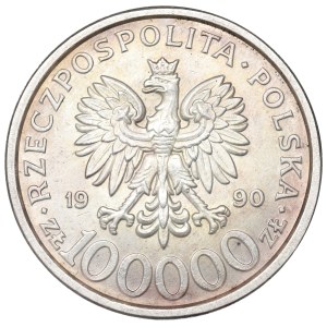 III RP, 100.000 PLN 1990 Solidarité type B