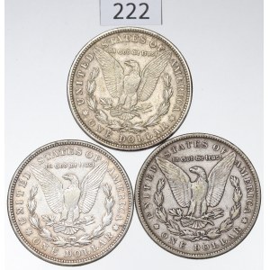 USA, Morgan Dollar Satz 1887-1921