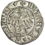 Casimir IV Jagiellon (1446-92), Kraków, half-grosz undated, letters MK - RARE
