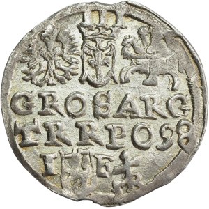 Sigismund III Vasa, Trojak 1598, Lublin, monogram - EXCELLENT