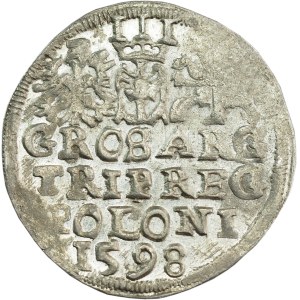 Zygmunt III Waza, Trojak 1598, Lublin, pełna data - WYŚMIENITY