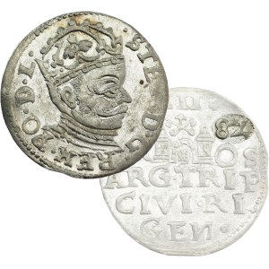 Stefan Batory, Trojak 1582, Riga - RARE