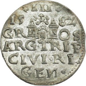 Stefan Batory, Trojak 1582, Riga - RARE