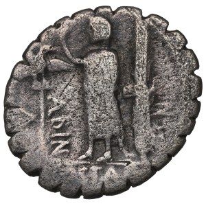 Rímska republika, A. Postumus Albinus (81 pred n. l.), Denarius serratus