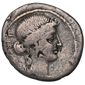 Roman Republic, M. Iunius Brutus, Q. Caepio (54 BC), Denarius
