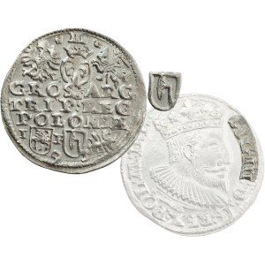 Sigismund III Vasa, Trojak 1595, Lublin, Topór coat of arms - RARE