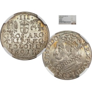 Sigismund III Vasa, Trojak 1601, Kraków, head left - EXCELLENT