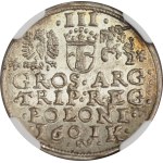 Sigismund III Vasa, Trojak 1601, Kraków, head left - EXCELLENT