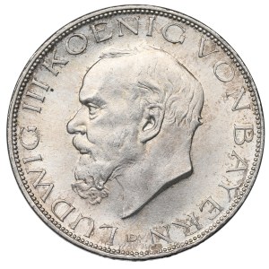 Germany, Bayern, Ludwig III, 3 mark 1914 D