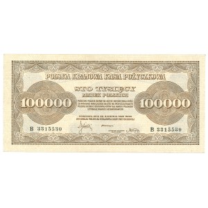 Second Polish Republic, 100,000 Polish marks 1923 B