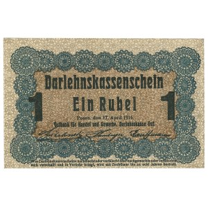 Poznań, 1 ruble 1916, short clause
