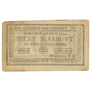 Kosciuszko uprising, 4 zloty 1794