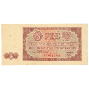 People's Republic of Poland, 5 gold 1948 BF