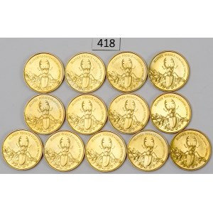 III RP, Set di 2 Oro 1997 Deerhound Hornbill