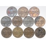 Set of pass coins - mainly of the Second Republic