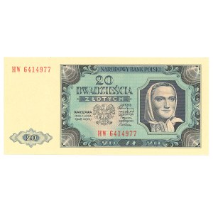 People's Republic of Poland, 20 gold 1948 HW