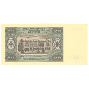 People's Republic of Poland, 20 gold 1948 HW